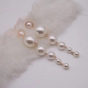 Acrylic Pearl Long Fashion Earrings